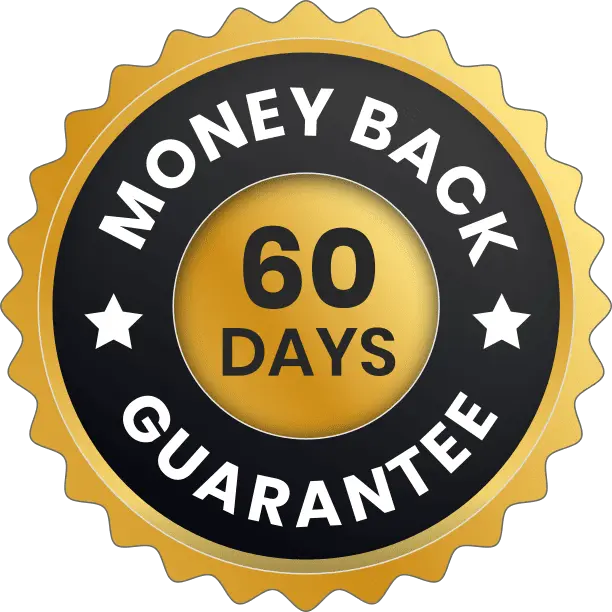 ProstaMend 60-Day Money-Back Guarantee badge for risk-free prostate supplement